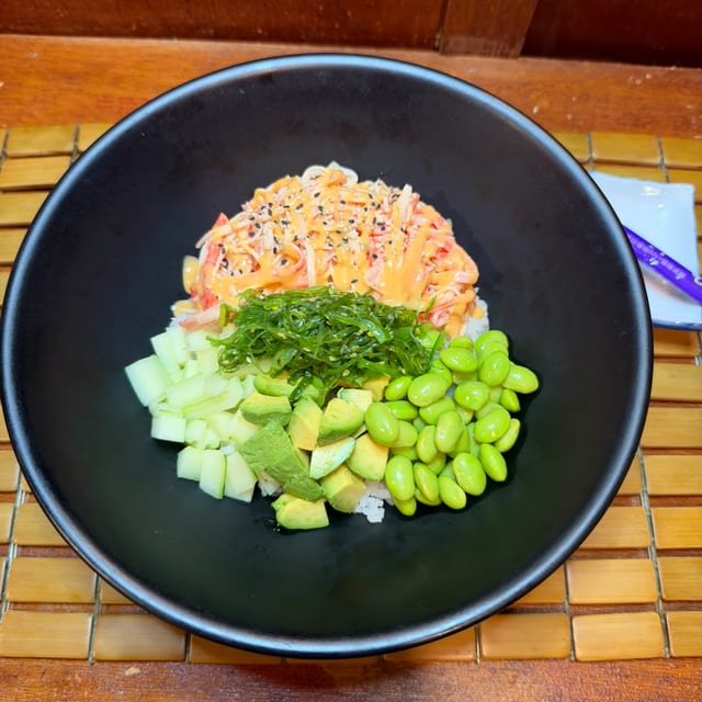Spicy Crab Poke Bowl**.