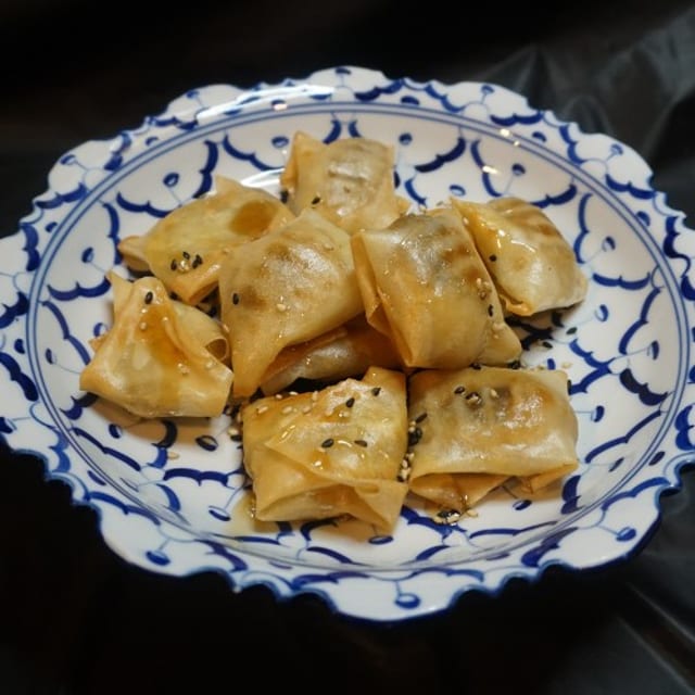 Golden-crispy Banana with Honey.